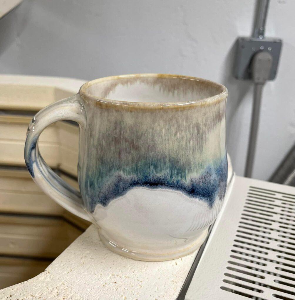 Honey Flux, Iron Lustre and Obsidian Mug by Terri Rogers Good