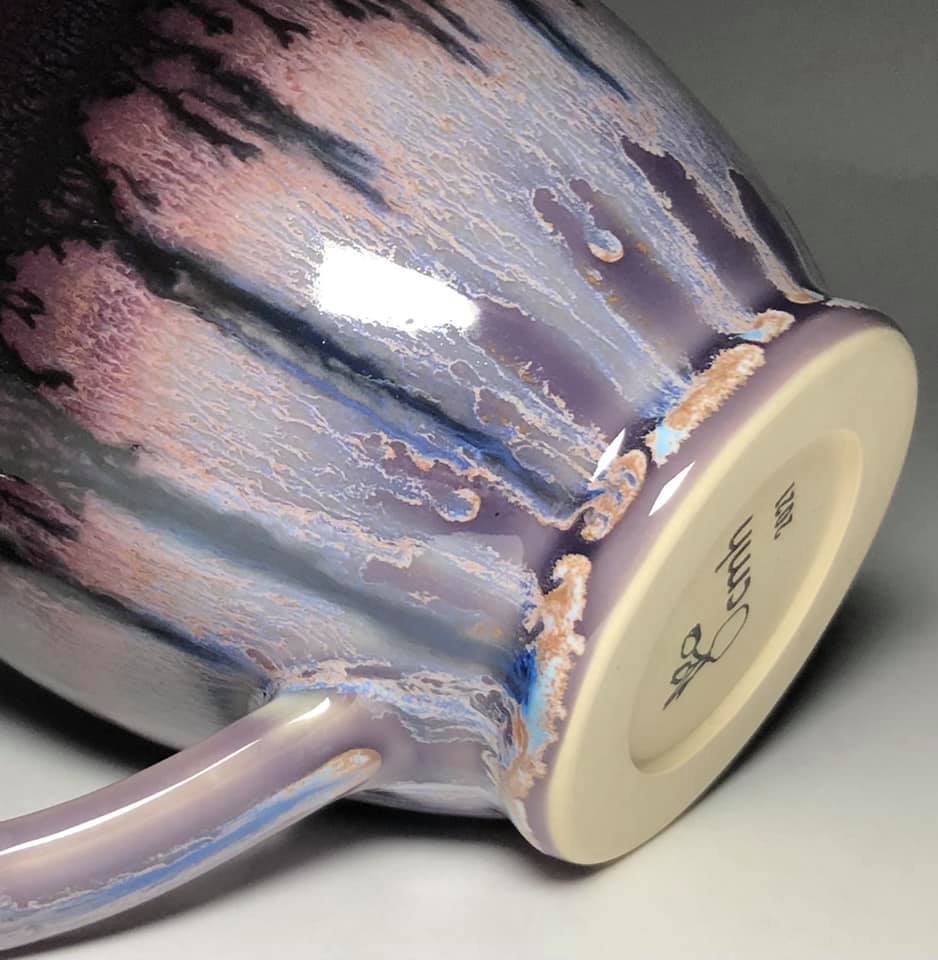 Purple Pumpkin Mug by CMH Pottery
