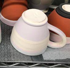 Purple Pumpkin Mug by CMH Pottery prefire