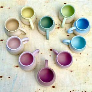 Rainbow Celadons by No Brainer Pottery