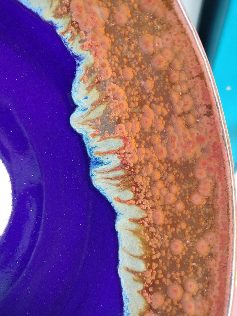Cobalt and Ancient Copper Bowl by Wes Dee