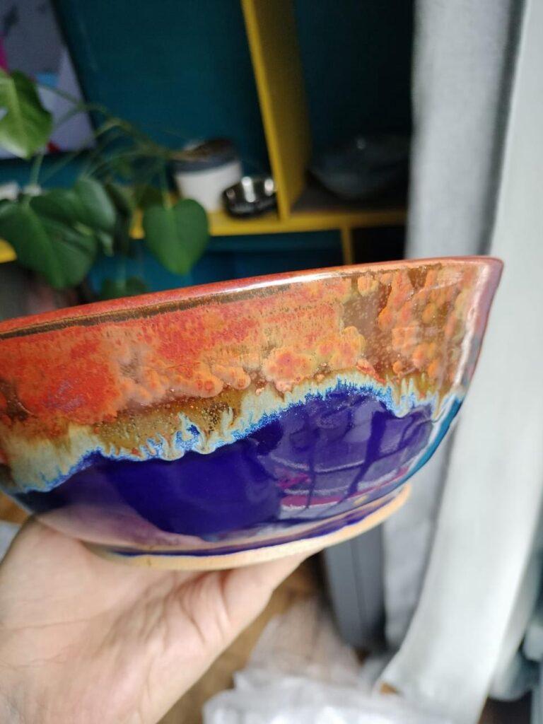 Cobalt and Ancient Copper Bowl by Wes Dee