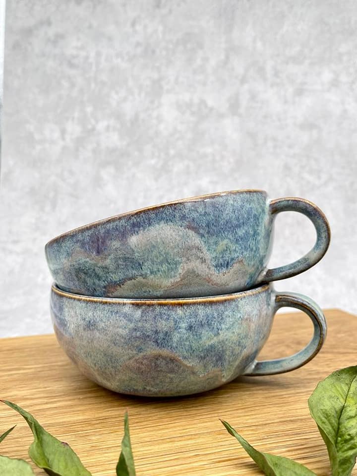 AMACO glaze combo on cups by 