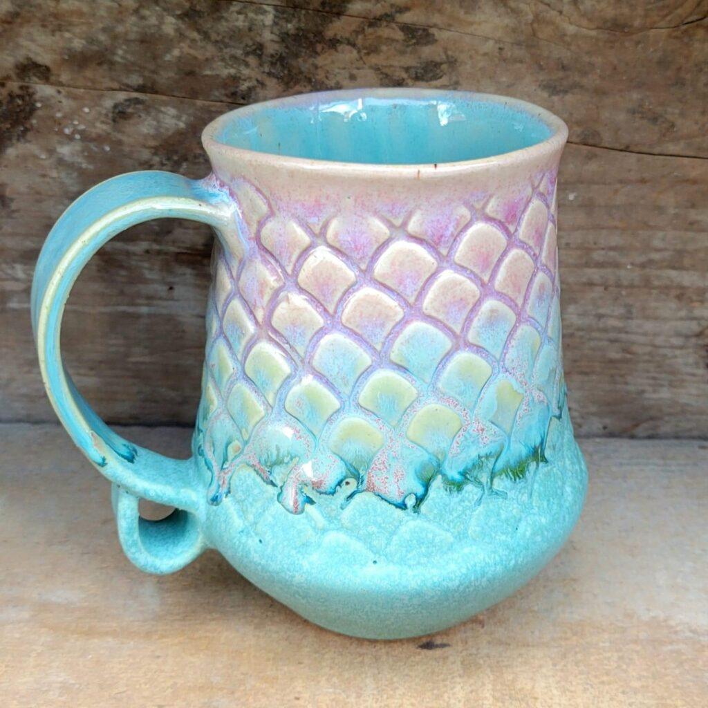 Sea Spray Rhubarb mug by Starlight Clay