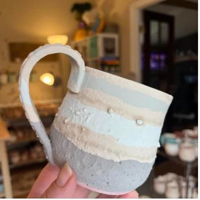 Sand and Sea combo mug by Helene Alegre