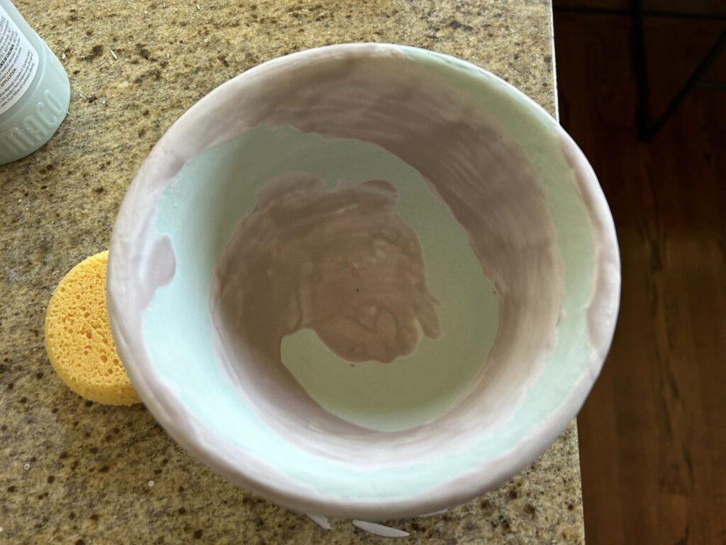 Nothern Lights Bowl by Louise Love prefire