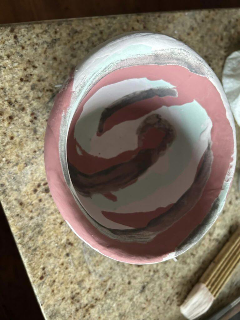 Nothern Lights Bowl by Louise Love prefire
