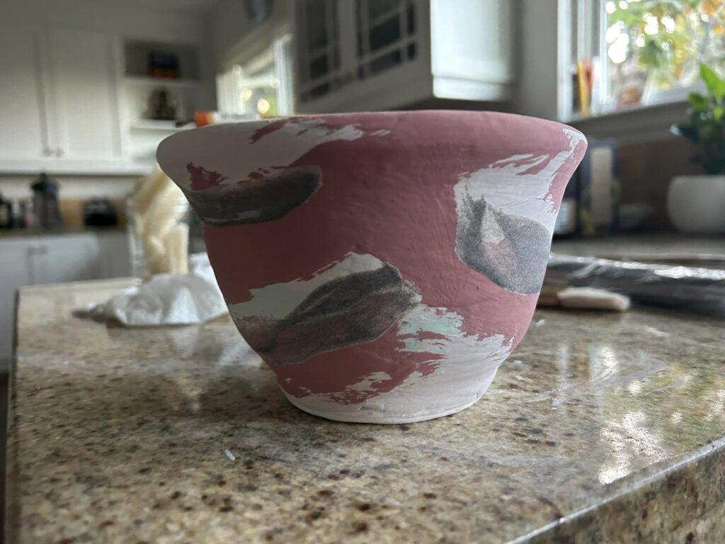 Nothern Lights Bowl by Louise Love prefire