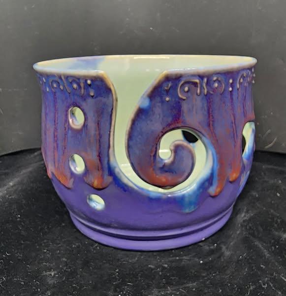 Coyote Amethyst Yarn bowl by Joani Goldwasser Feiner