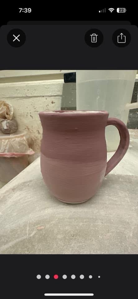 Chun Plum over Flux Blossom mug by Clair Blake