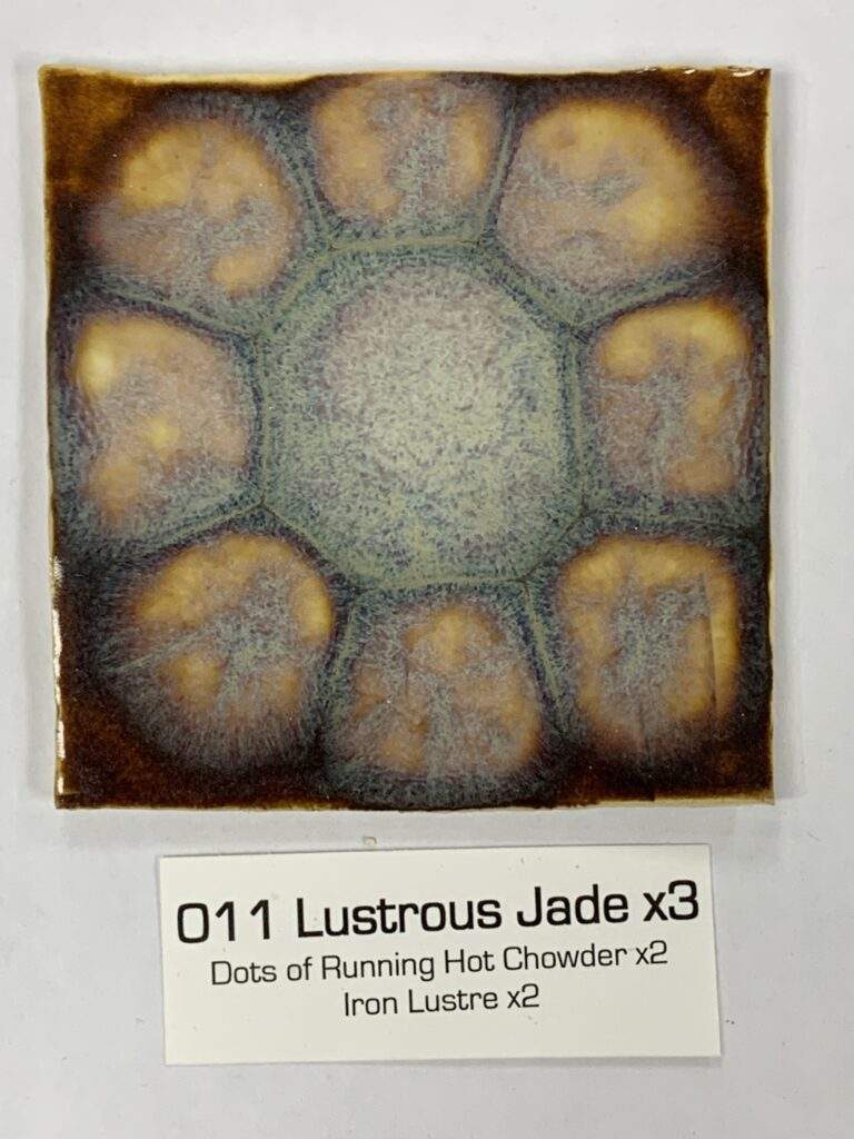 Lustrous Jade x3, dots of RHC x2, Iron Lustre x2