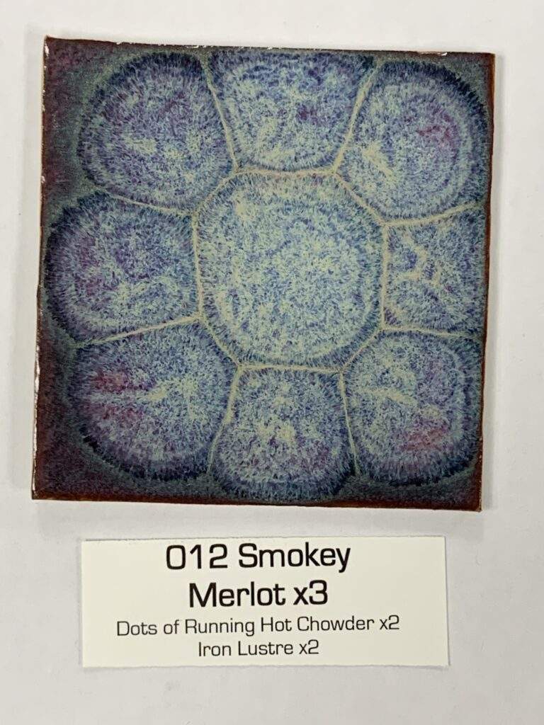 Smokey Merlot x3, dots of RHC x2, Iron Lustre x2