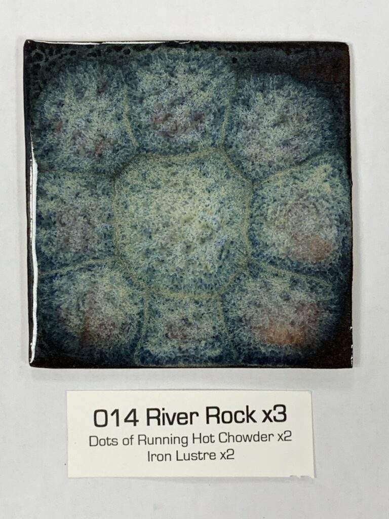 River Rock x3, dots of RHC x2, Iron Lustre x2