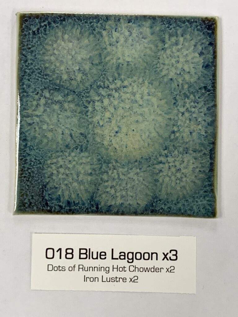 Blue Lagoon x3, dots of RHCx2, Iron Lustre x2
