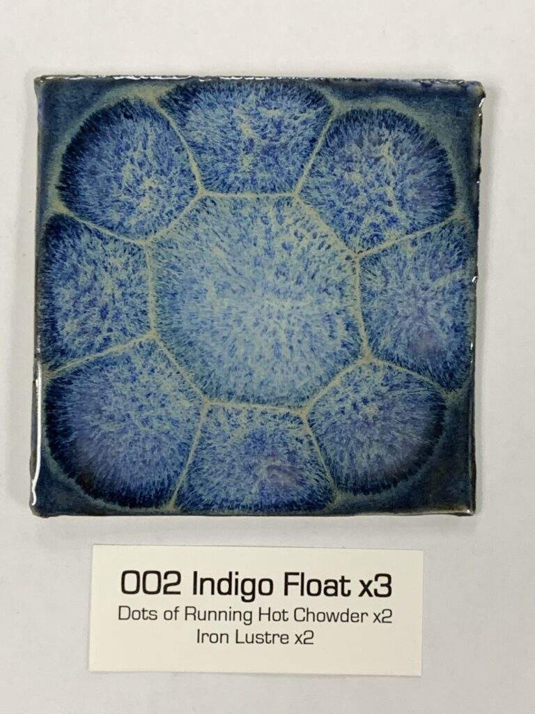 Indigo Float x3, dots of RHC x2, Iron Lustre x2