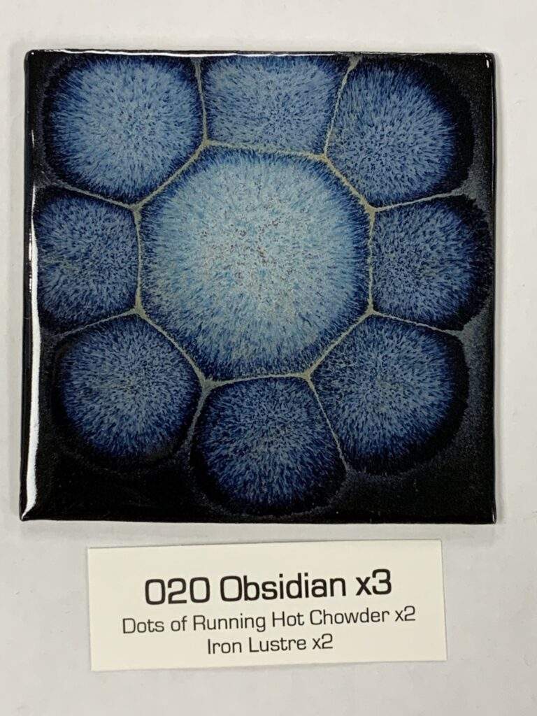 Obsidian x3, dots of RHC x2 Iron Lustre x2