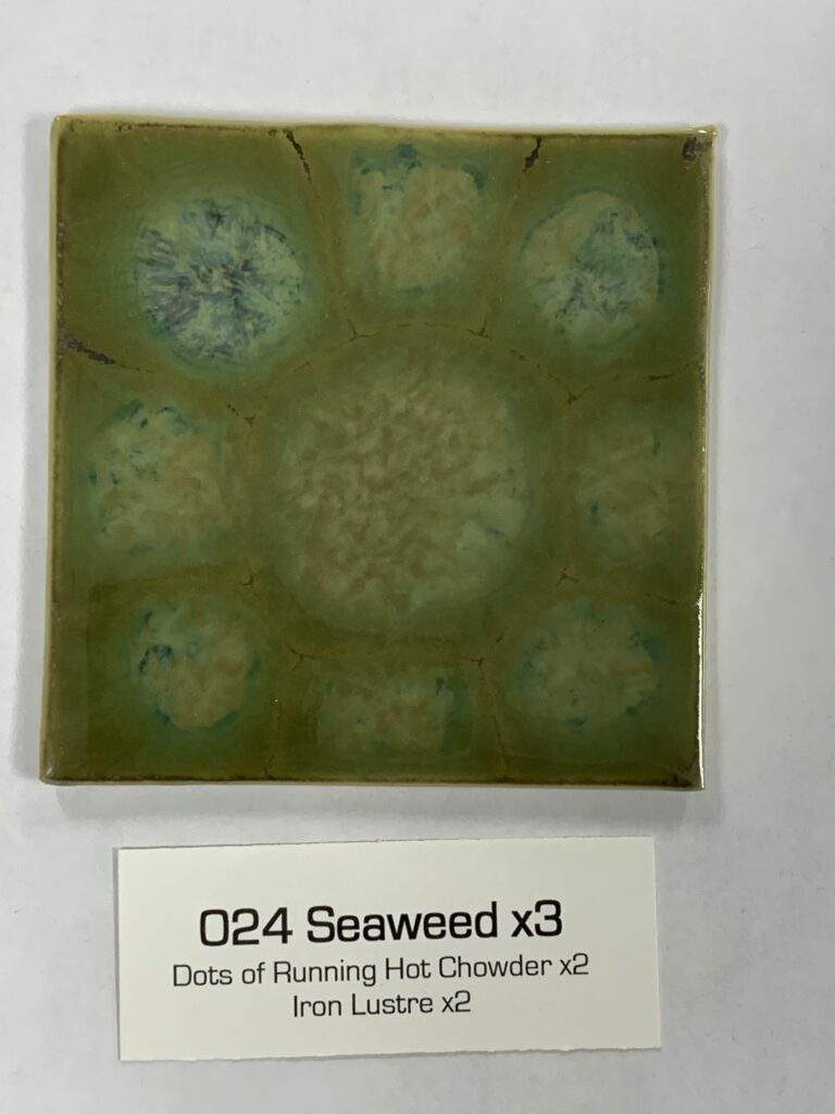 Seaweed x3, RHC dots x2, Iron Lustre x2