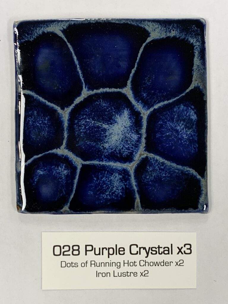 Purple Crystal x3, dots of RHCx2, Iron Lustre x2