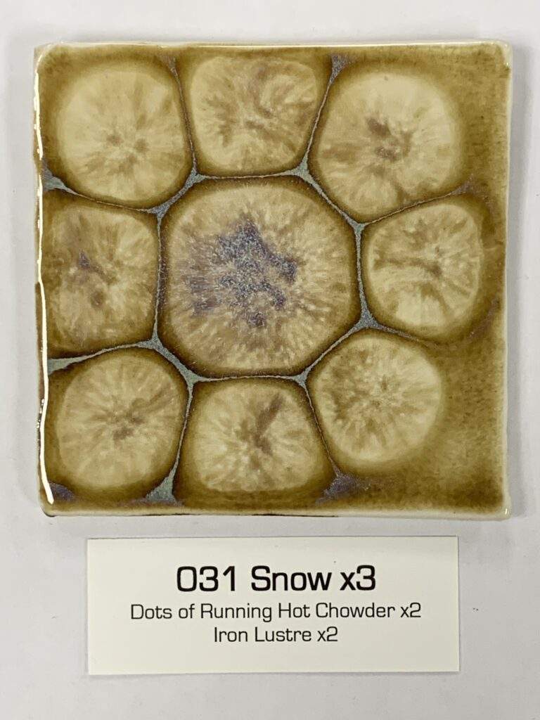 Snow x3, dots of RHCx2, Iron Lustre x2