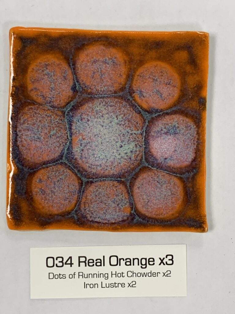 Real Orange x3, RHC dots x2, Iron Lustre x2