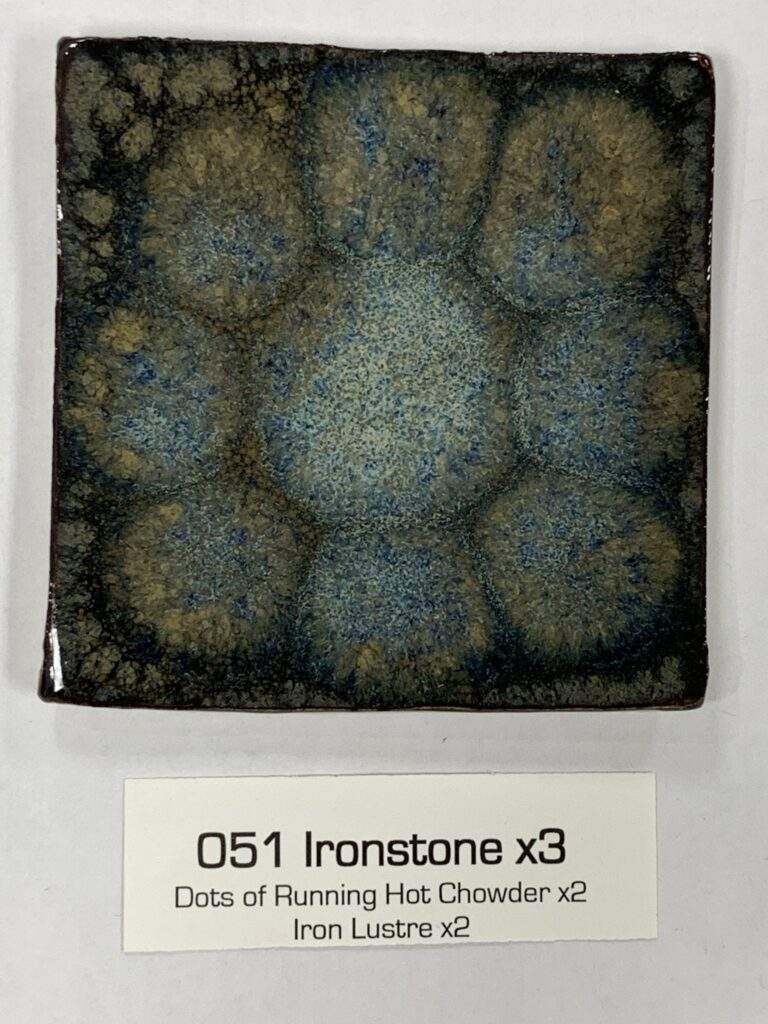 Ironstone x3, RHC dots x2, Iron Lustre x2