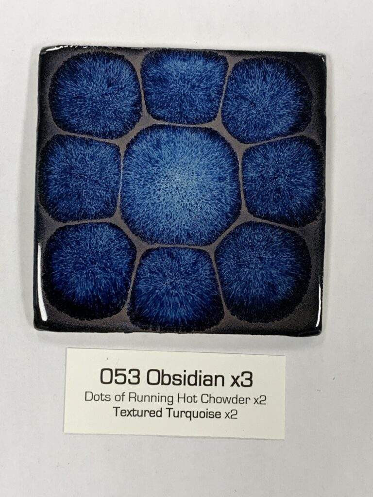 Obsidian x3, dots of RHC x2, Textured Turquoise x2