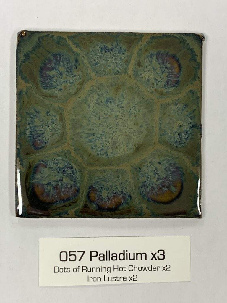 Palladium x3, dots of RHC x2, Iron Lustre x2