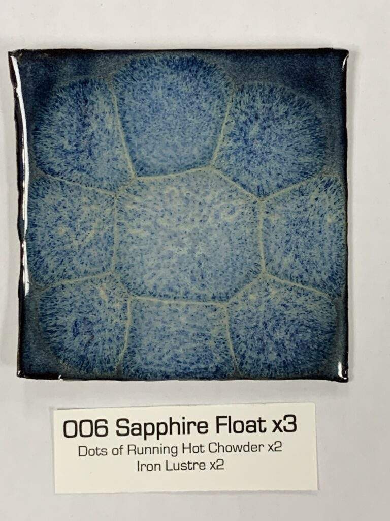 Sapphire Float x3, dots of RHC x2, Iron Lustre x2