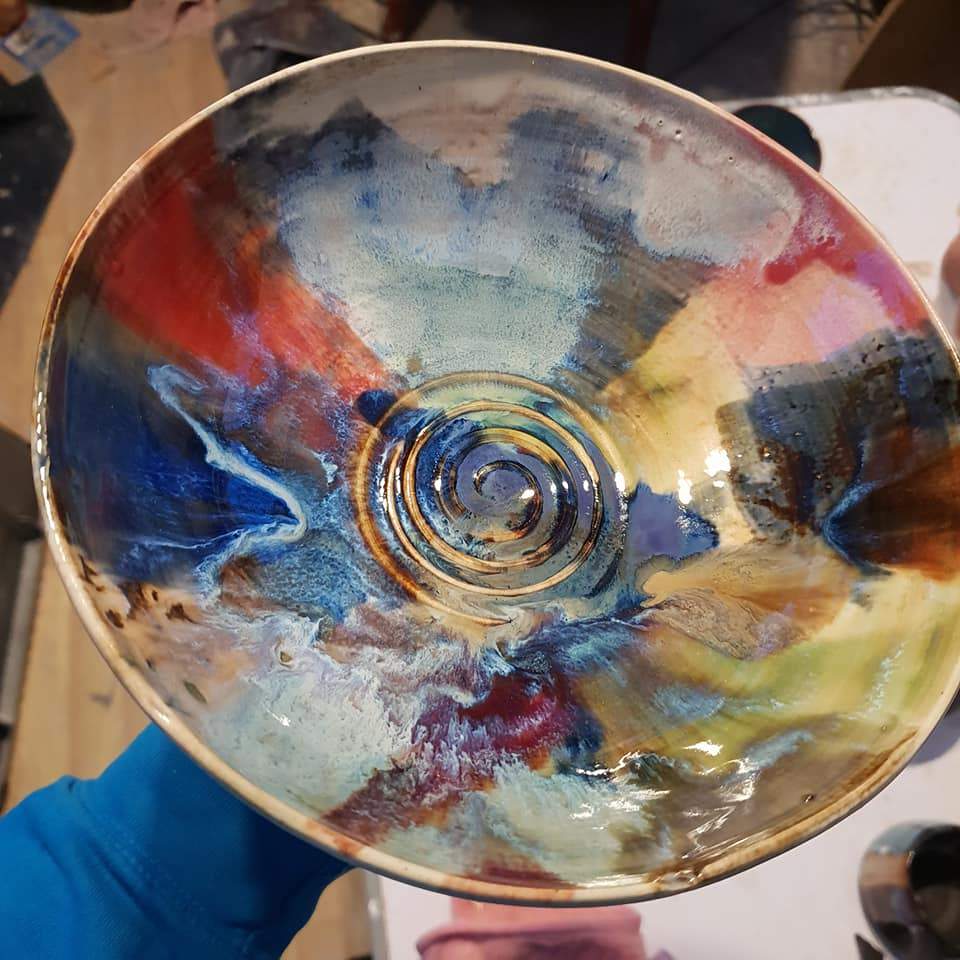 Glaze Dump Platter by Viv Moss