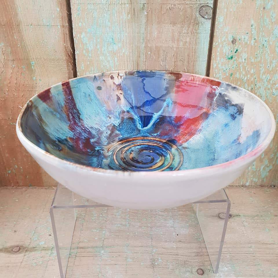 Glaze Dump Platter by Viv Moss