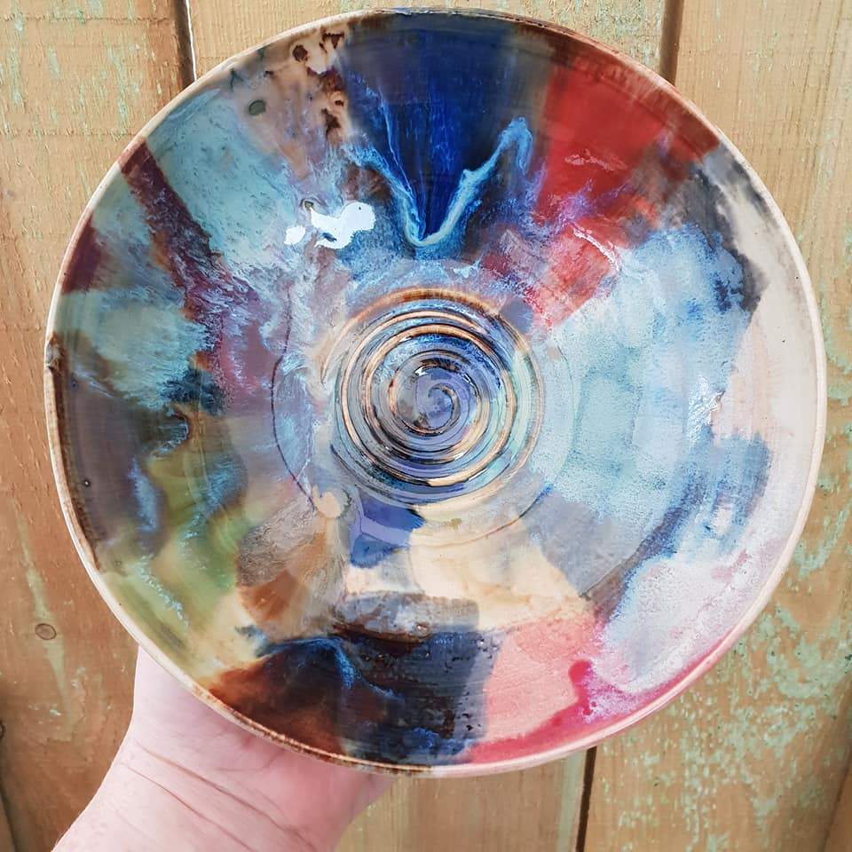 Glaze Dump Platter by Viv Moss