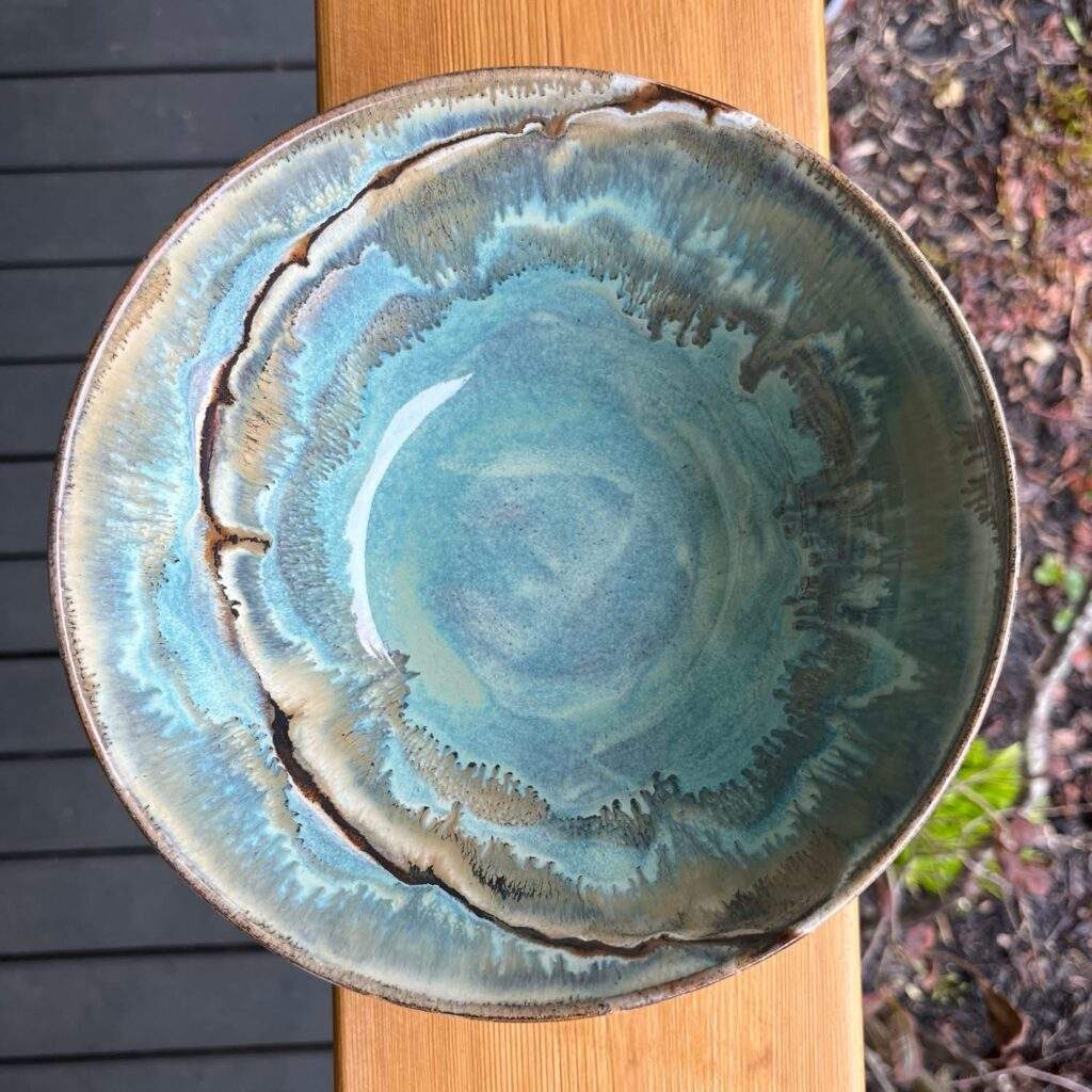 Ancient Copper and Jasper Blue&Brown Bowl By Meghan Logue