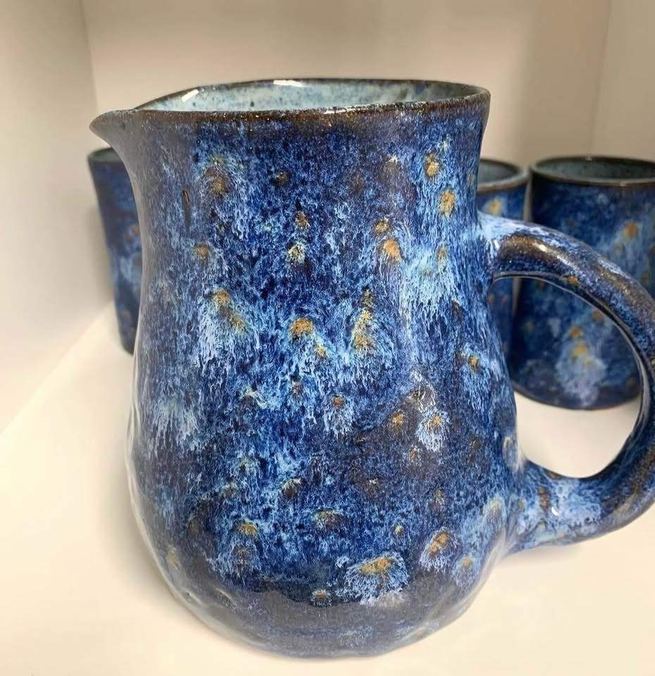 Van Gogh Starry Night  Mug By Emily ‘Summe’ Mason
Featuring MAYCO's Stoned Denim over Celadon Bloom