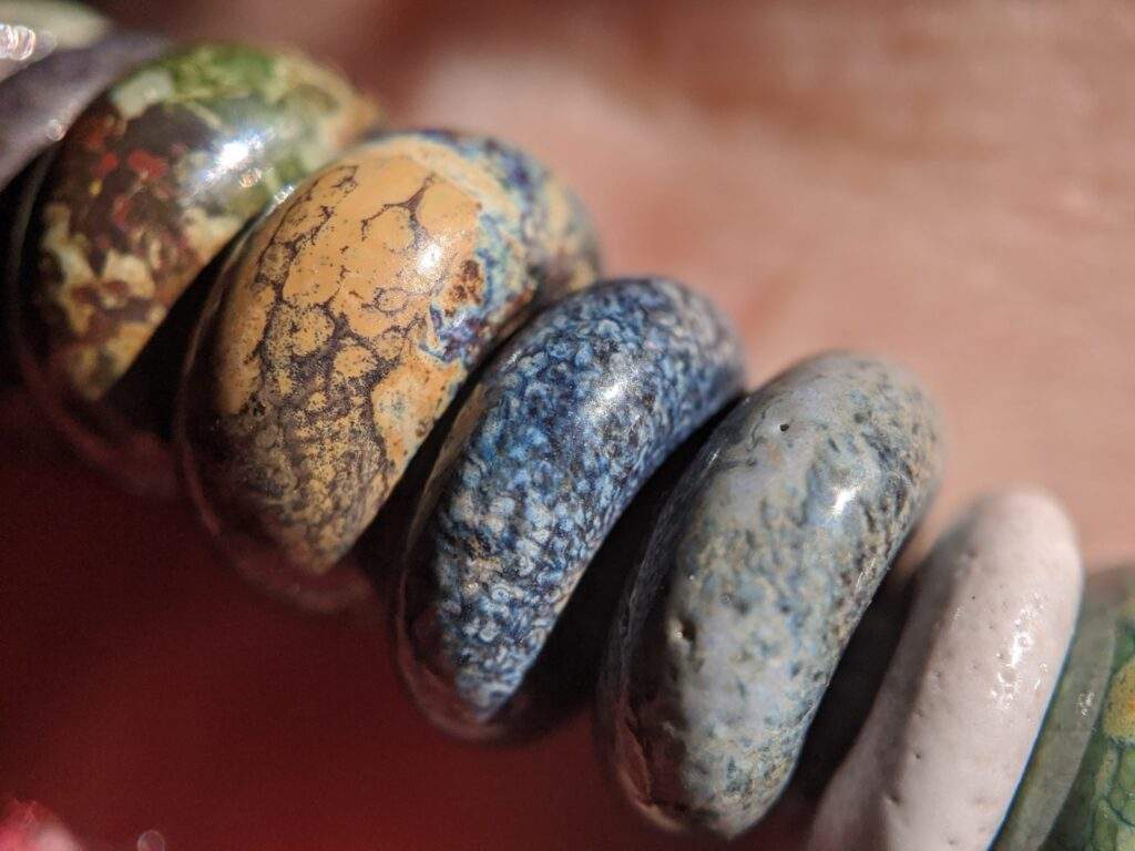 AMACO Glazed Black Stoneware Beads by Alina Zozulya