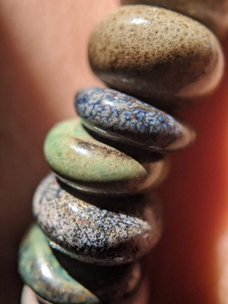 AMACO Glazed Black Stoneware Beads by Alina Zozulya