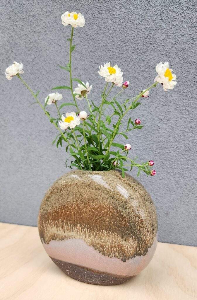 Ancient Jasper Over Light Sepia Vase by Lisa Brauman