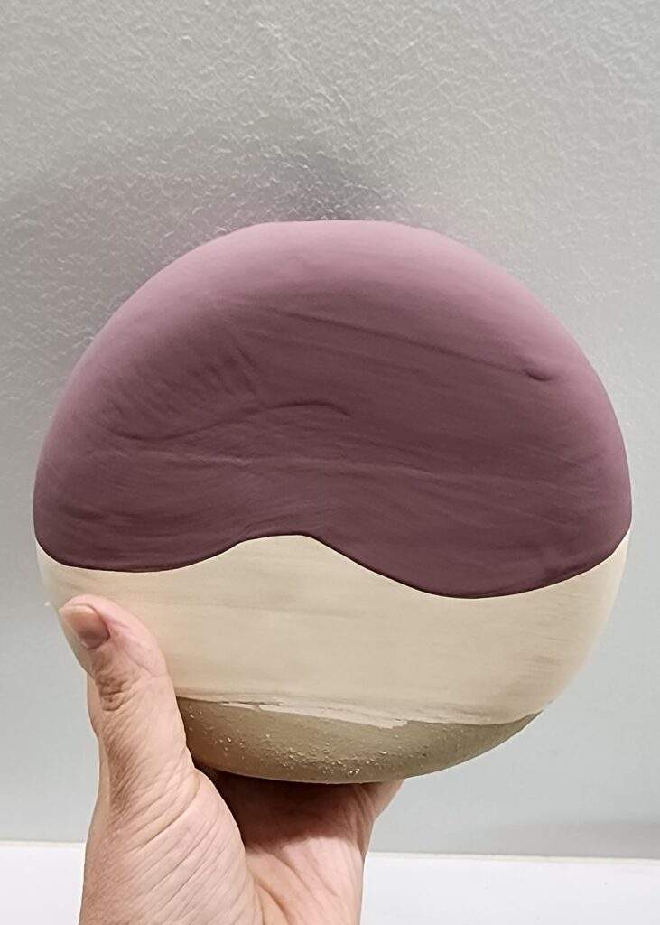 Ancient Jasper Over Light Sepia Vase by Lisa Brauman