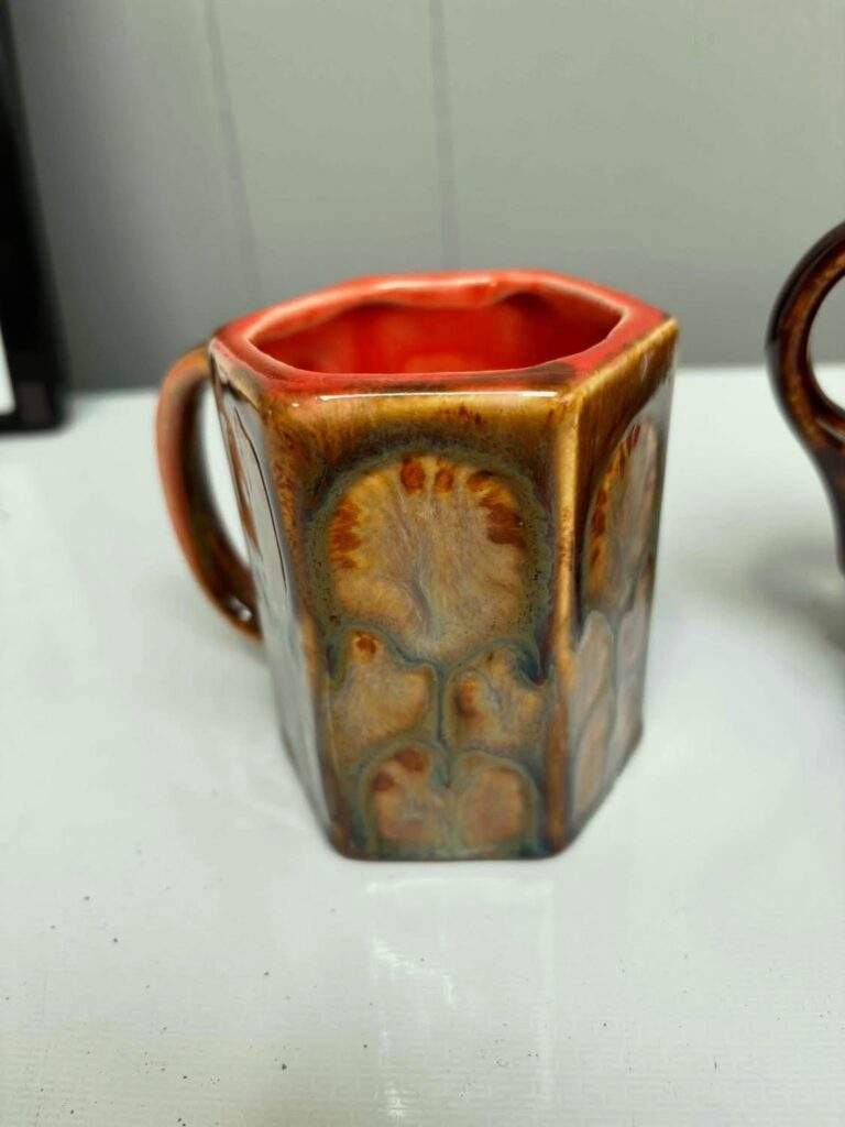 Orange Frozen Pond mug by Anna Pantoja
