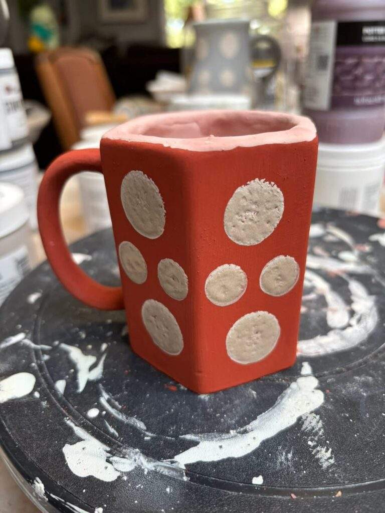 Orange Frozen Pond mug by Anna Pantoja, prefire