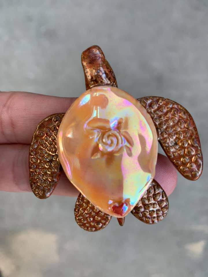 Celadon Turtles by Barb Johnson
Close up
